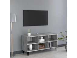 Móvel De Tv Com Pernas Em Metal 103,5x30x50 Cm Sonoma Cinzento Dkd Home Decor