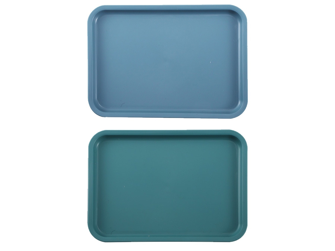 Elysve Bandeja Retangular Pack De 2 Macaron Azul Macaron Verde Ideal Para Alimentação