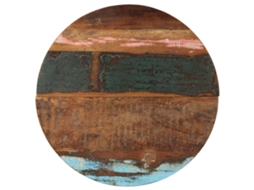 Tampo De Mesa Redondo 70 Cm 25 27 Mm Madeira Recuperada Maciã§a DKD HOME DECOR