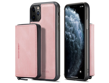 Capa Para Iphone 11 Pro Max Jeehood Pele Sintética Magnética Rosa