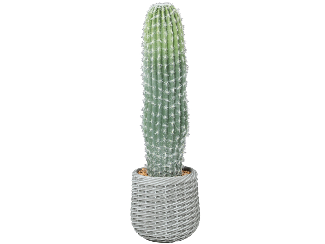 Cacto Artificial 66 Cm (planta Decorativa com Vaso, Verde)