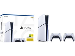 Consola PS5 Slim + 2 Comandos sem fios Dualsense (Outlet Caixa Aberta - Jogo Não Incluído)