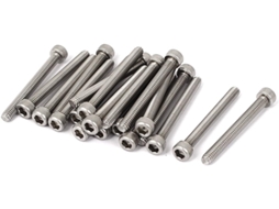 Parafusos de Cabeça Sextavada Interna em Aço Inoxidável 304, Cor Prata, 42 Mm, 8 32 X 1 1/2', 20 CHABERLU