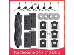 Conjunto De Acessórios Para Aspiradores X40 E L40 Ultra: Escova Lateral Principal, Filtro Hepa, Pano De Limpeza, Sacos De Pó._ozo