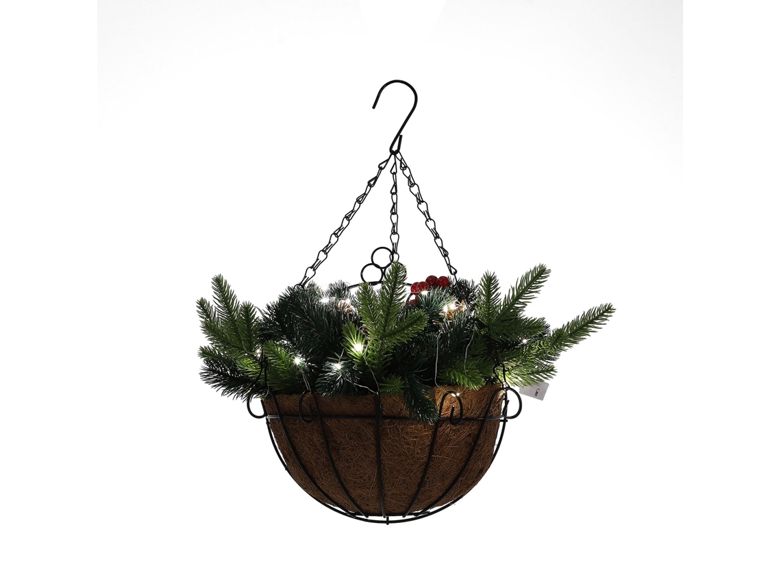 Cesta pendurada de Natal artificial para decoração natalícia elegante LAXISCREED