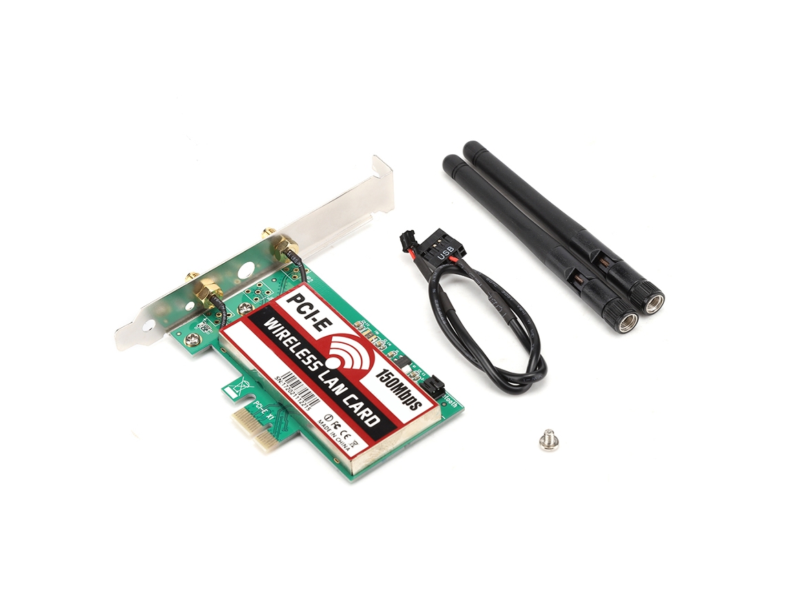 Placa De Rede Sem Fio (bluetooth Com Antena Dupla) Placa De Rede Sem Fio Bluetooth Wae1542 Com Antena Dupla 150mbps