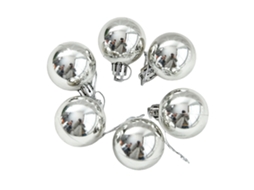 Laxiscreed Pack Com 6 Bolas De Natal Prateadas Para Decorações Festivas E Eventos