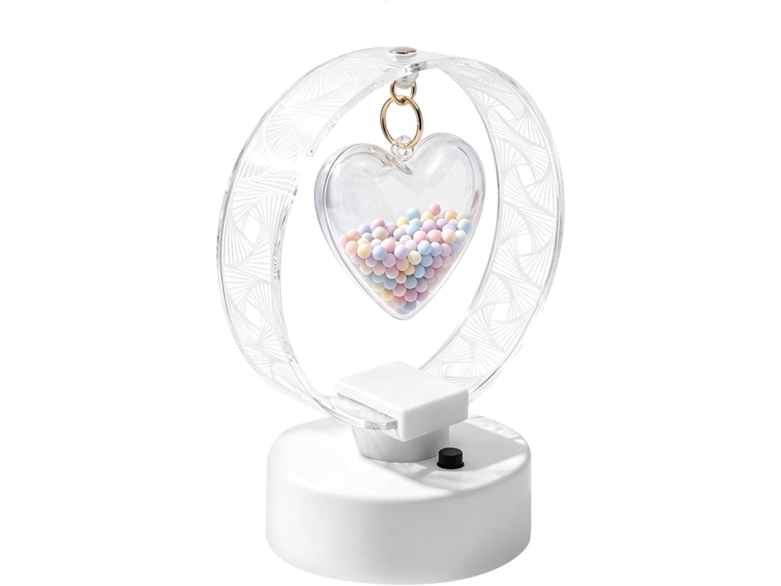 Luminária noturna pequena em acrílico para quarto infantil, funciona a bateria.