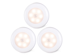 Rebe luz de Sensor de Movimento Interior, Led Sem Fio com Bateria e Alta Cri, para Armários, Gabinetes e Armários, Instalação Fácil
