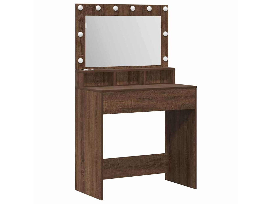 Mesa de Vestir com Espelho Carvalho Marrom 75,5x41x135 cm MAISON EXCLUSIVE