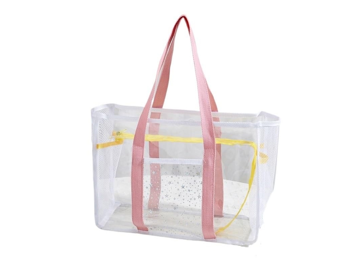 Bolsa De Praia Feminina Para Atividades Ao Ar Livre Pvc Transparente Para Viagem Armazenamento Prático Natação-rosa