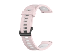 Pulseira De Silicone Listrada Bicolor Para Huawei Watch Gt 3 46mm 22mm (branco E Preto)