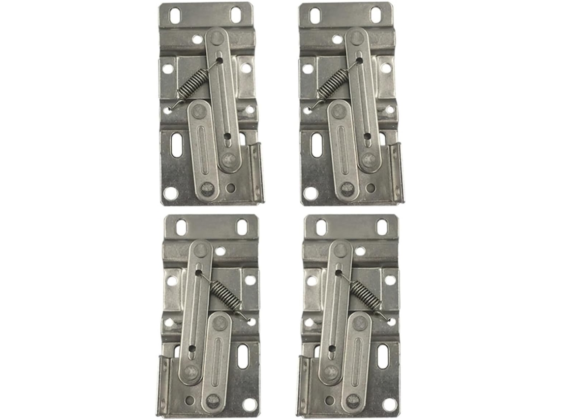 Lurrose Conjunto De 4 Dobradiças Ferro Prateado Para Portas Armário, 45-graus, Compactas E Firmes, Para Artesanato Diy E