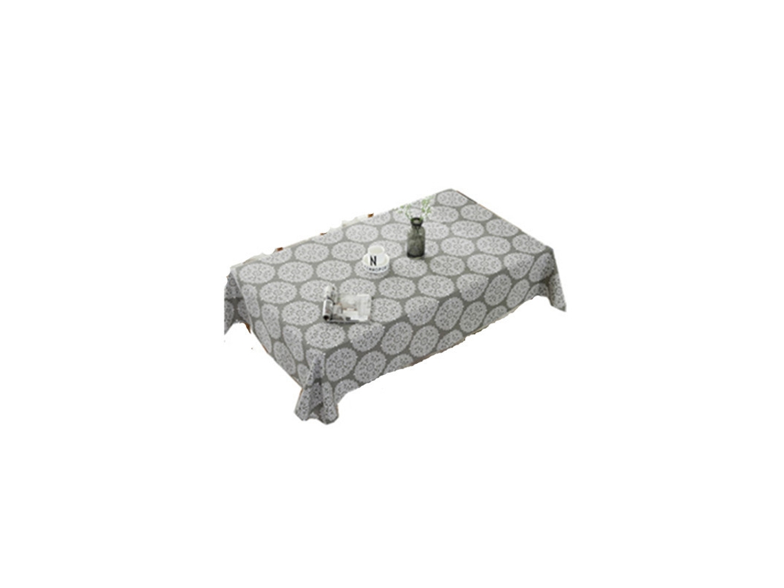 Lurelia Toalha De Mesa Algodão Linho Cinza Vintage Retrô