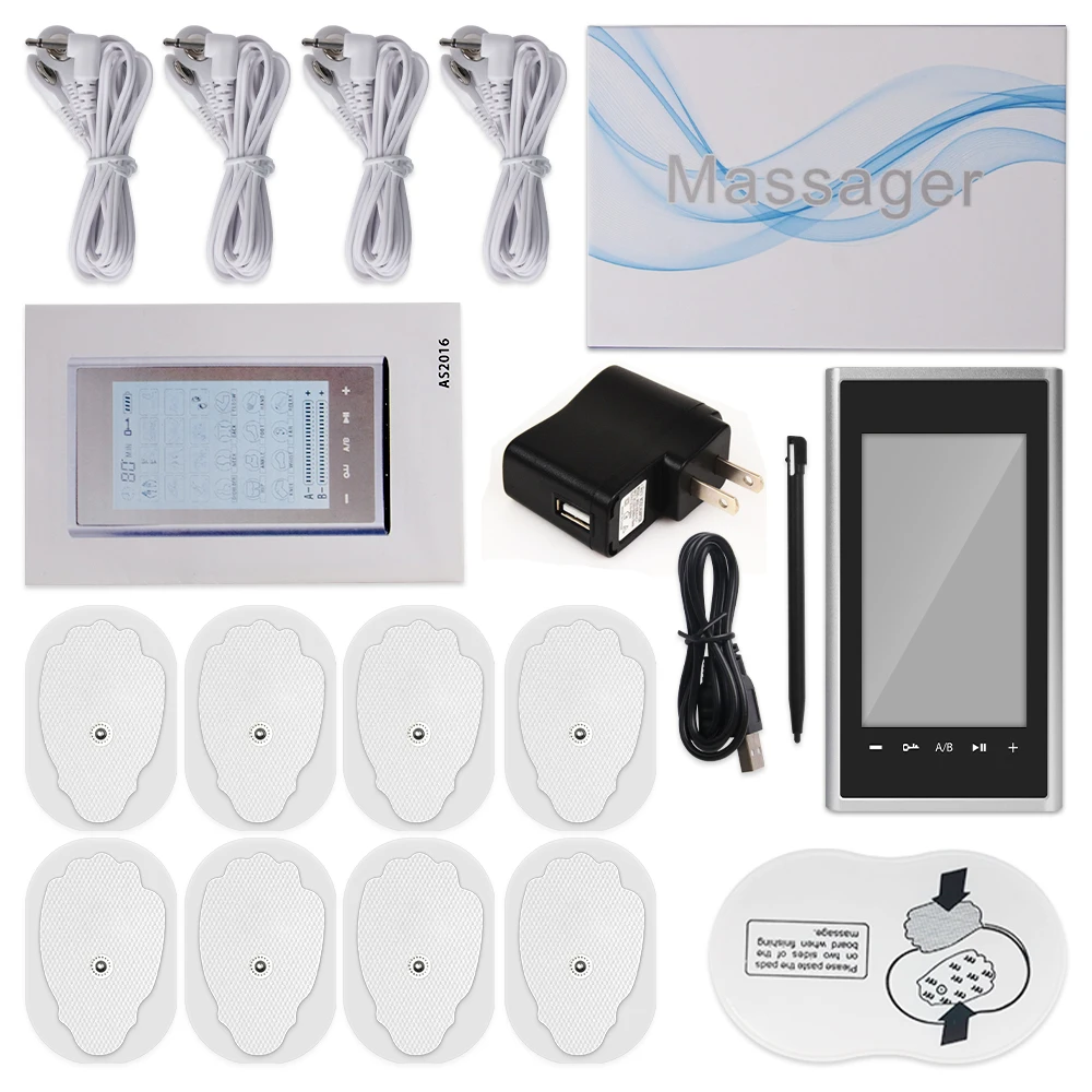 Estimulador Muscular Elétrico Ems Com 24 Modos, Saída De 4 Canais, Unidade Tens, Aparelho Fisioterapia, Massagem Corporal Por Pulso, Envio