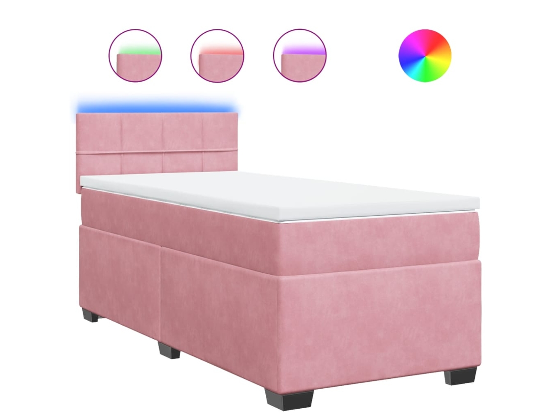 Box Spring Bed, Box Spring Beds Vidaxl Cor-de-rosa Veludo (80 X 200 Cm)
