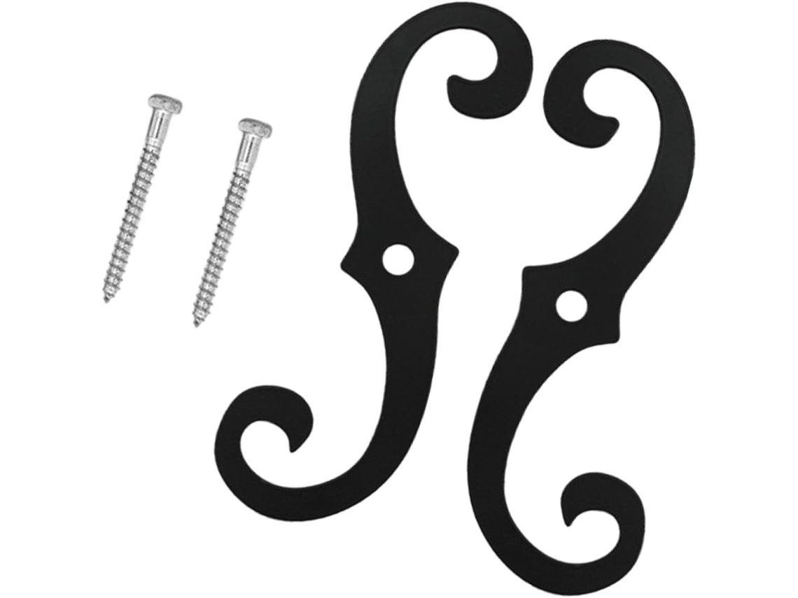 Kit De 2 Ganchos De Ferro Revestidos Com Ferrugem Para Segurança De Janelas Externas E Decoração Elegante Para Casa