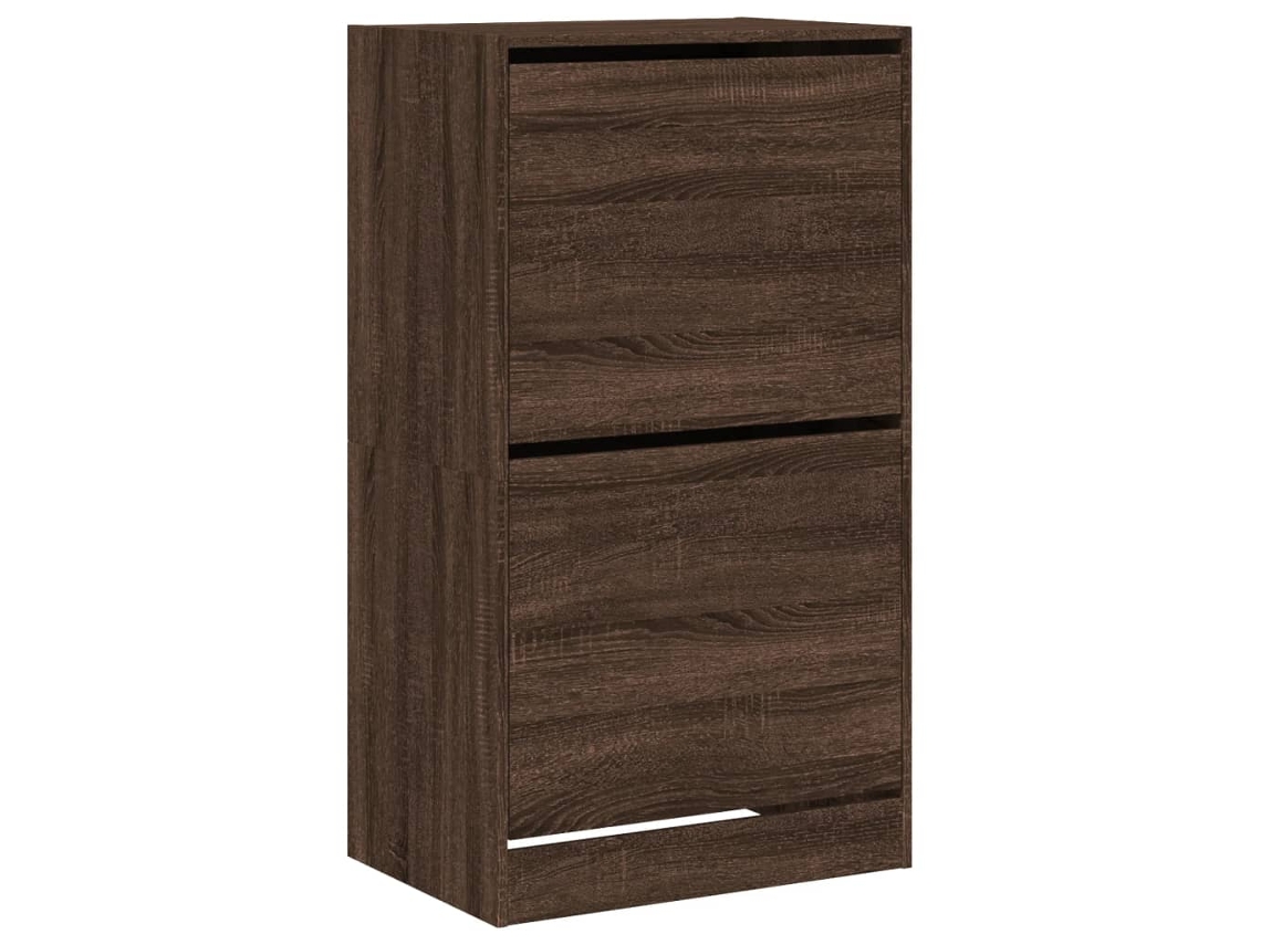 Shoe Cabinet, Shoe Cabinets Vidaxl Marrom Madeira Processada (60 X 42 X 108 Cm)