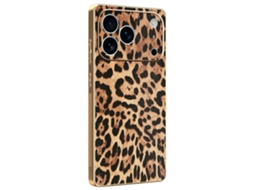 Capa Skalo Para Iphone 17 Pro Com Estampa De Leopardo - Marrom