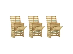 Vidaxl Caixa De Compostagem Ripada 3 Pcs 80x50x100 Cm Pinho Impregnado
