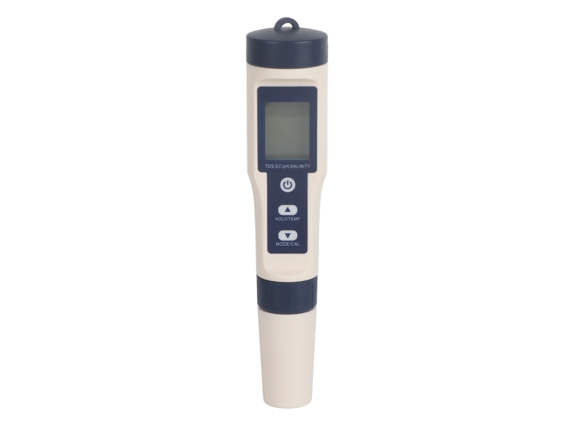 Medidor de Qualidade da Água 5 em 1 Ph Salinidade Tds Ec com Luz de Fundo Ez 9909 | S/MARCA