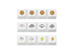 Xda Profile Pbt Keycaps 12 Teclas Dye Subbed Keycaps Cute Cloud Keycap Mecânico