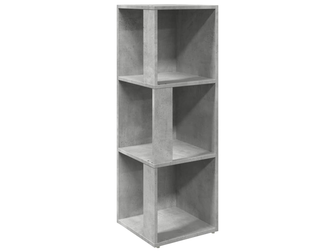 Corner Cabinet, Corner Cabinets Vidaxl Cinzeto Madeira Processada (33 X 33 X 100 Cm)