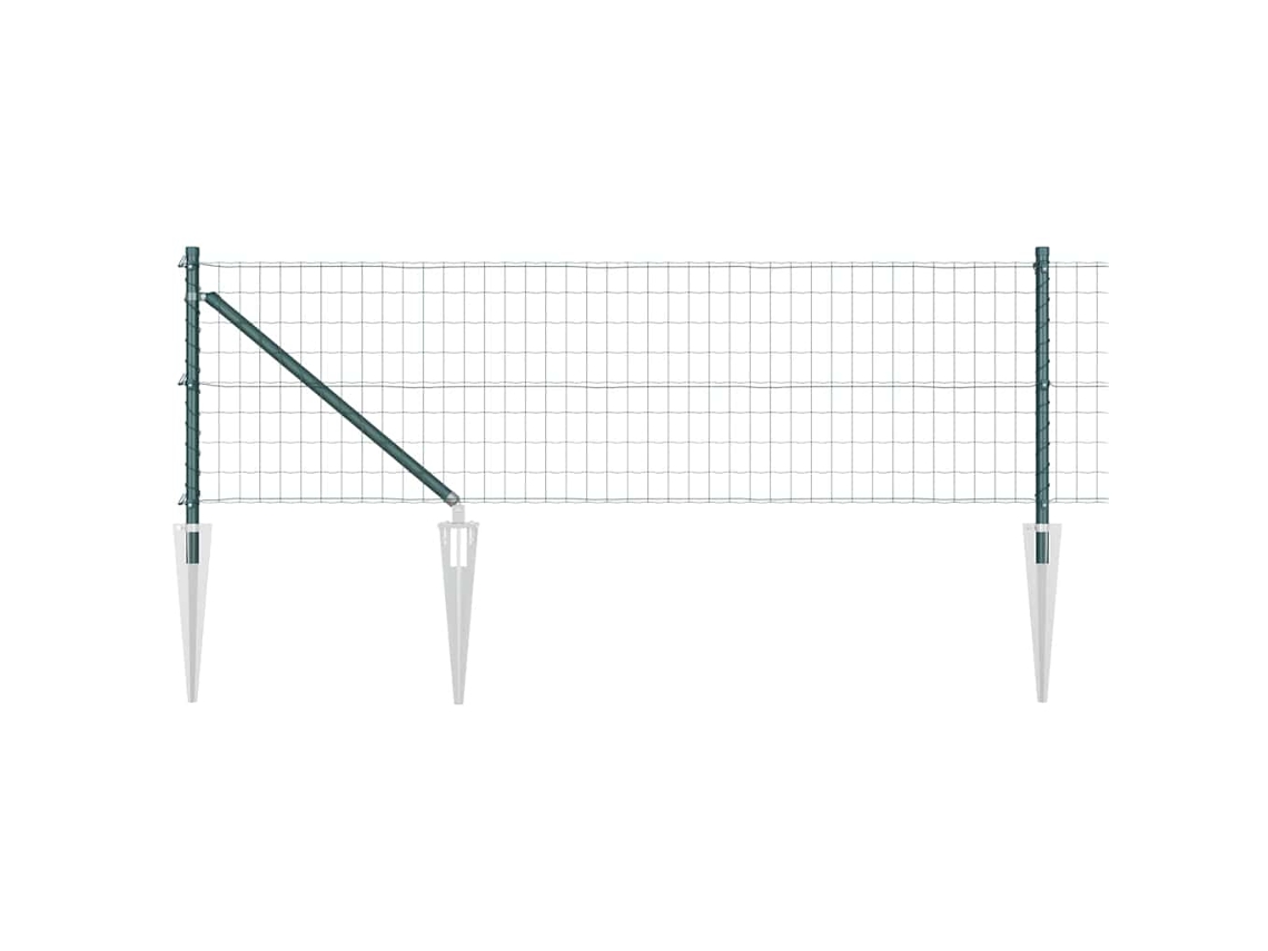 Conjunto 1 Cerca Externa Vidaxl Verde Aço (50 X 0,4 M)