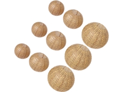 Lanternas Decorativas Boêmias Para Pendurar, Feitas De Juta Natural, 9 Peças, Redondas, Para Casamen Gokoco
