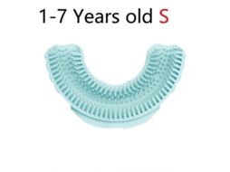 Cabeça de Escova Dentes Elétrica Infantil em Formato U com Rotação 360 ​​graus, Feita Silicone, S Ubstituível e Acessórios GOKOCO