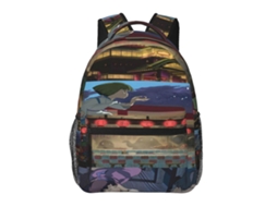 Mochila Spirited Away Para Escola E Trabalho, Leve E À Prova Dágua, Mochila Estilosa Para Estudantes E Adultos N132 Olysi Shop