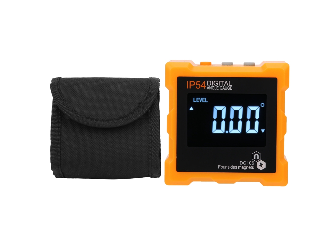 Inclinômetro Digital Magnético com Medidor de Ângulo IP54, para Medição Industrial, LCD S/MARCA