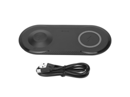 Cargador Sem Fio 2 Em 1 Para Telefone Móvel E Relógio, Base De Carregamento De Escritório Preto