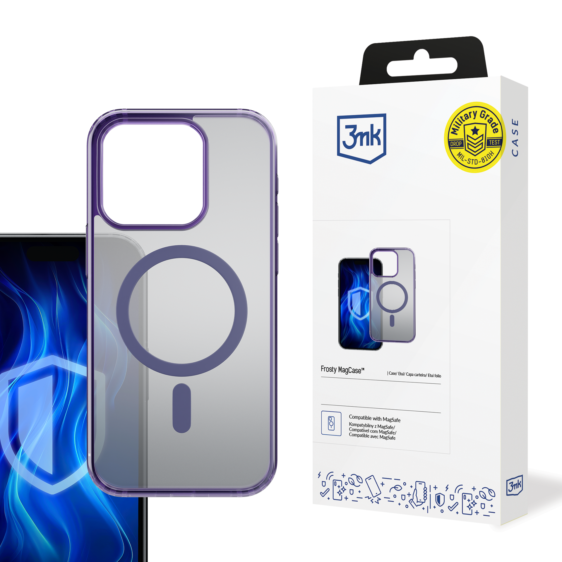 Apple Iphone 14 Pro Max - 3mk Frosty Magcase Roxo