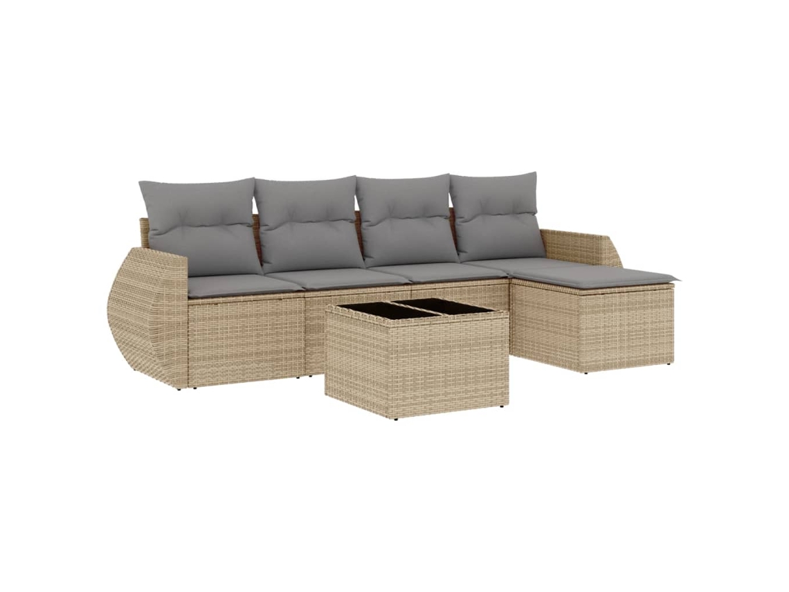 Garden Sofa Set, Garden Sofa Sets Vidaxl Bege Rattan / Vime (n/a)