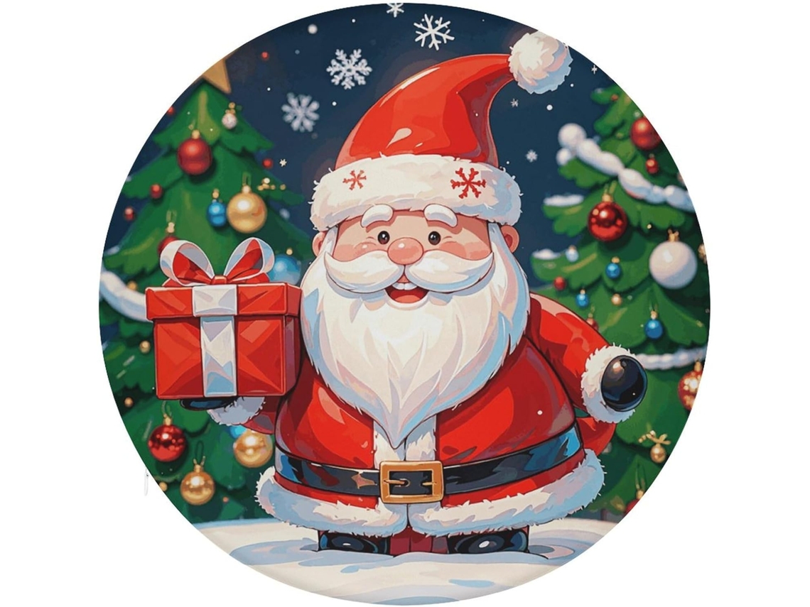 Almofada Redonda De Algodão Com Espuma Viscoelástica Para Cadeira, Presente De Natal, Almofada Grossa Para Cadeira De
