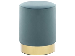 Vidaxl Banco 28 X 36 Cm Veludo Azul-claro E Dourado