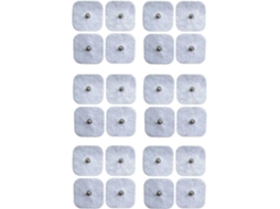Almofadas De Eletrodo Com Encaixe Para Máquinas Tens Ems 5 X 5 Cm, Pacote Com 24 Aquaforge (quadrado)