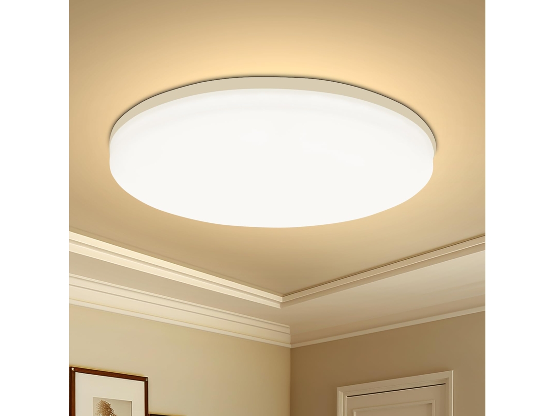 (luz Quente 15cm 18w) Luminária De Teto Led Redonda Moderna, Fonte De Alimentação Ca