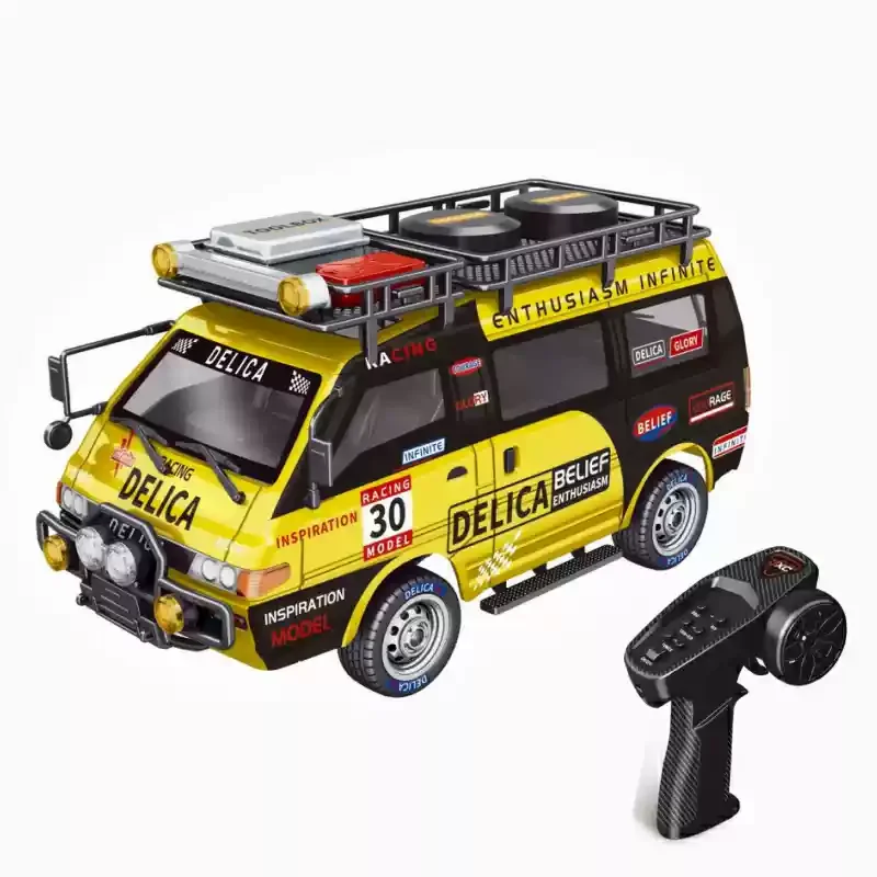 (amarelo) Miniatura De Carro De Brinquedo 4x4 Em Escala 1:24 Com Controle Remoto E Faróis Controláveis.