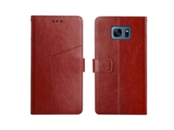 Capa De Couro Flip Horizontal Com Costura Para Samsung Galaxy S7 E Y
