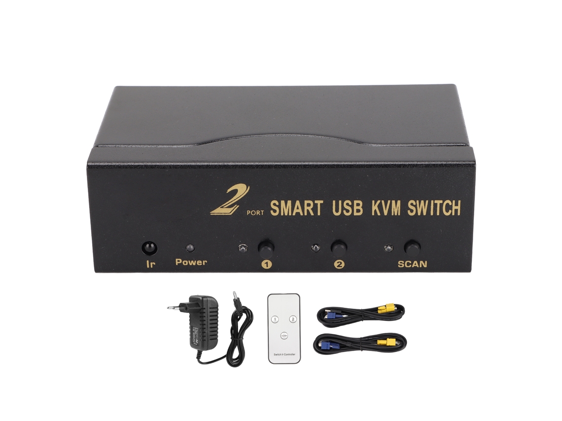 Comutador Kvm Vga 2x1 4 Portas Usb LAXISCREED
