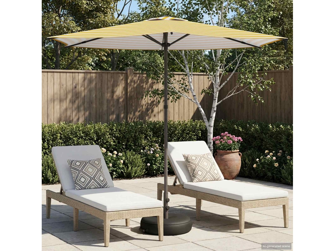 Vidaxl Guarda-sol De Jardim 270 X 270 Cm Poliéster Retangular