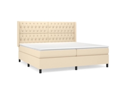 Box Spring Bed, Box Spring Beds Vidaxl Creme Tecido (200 X 200 Cm)
