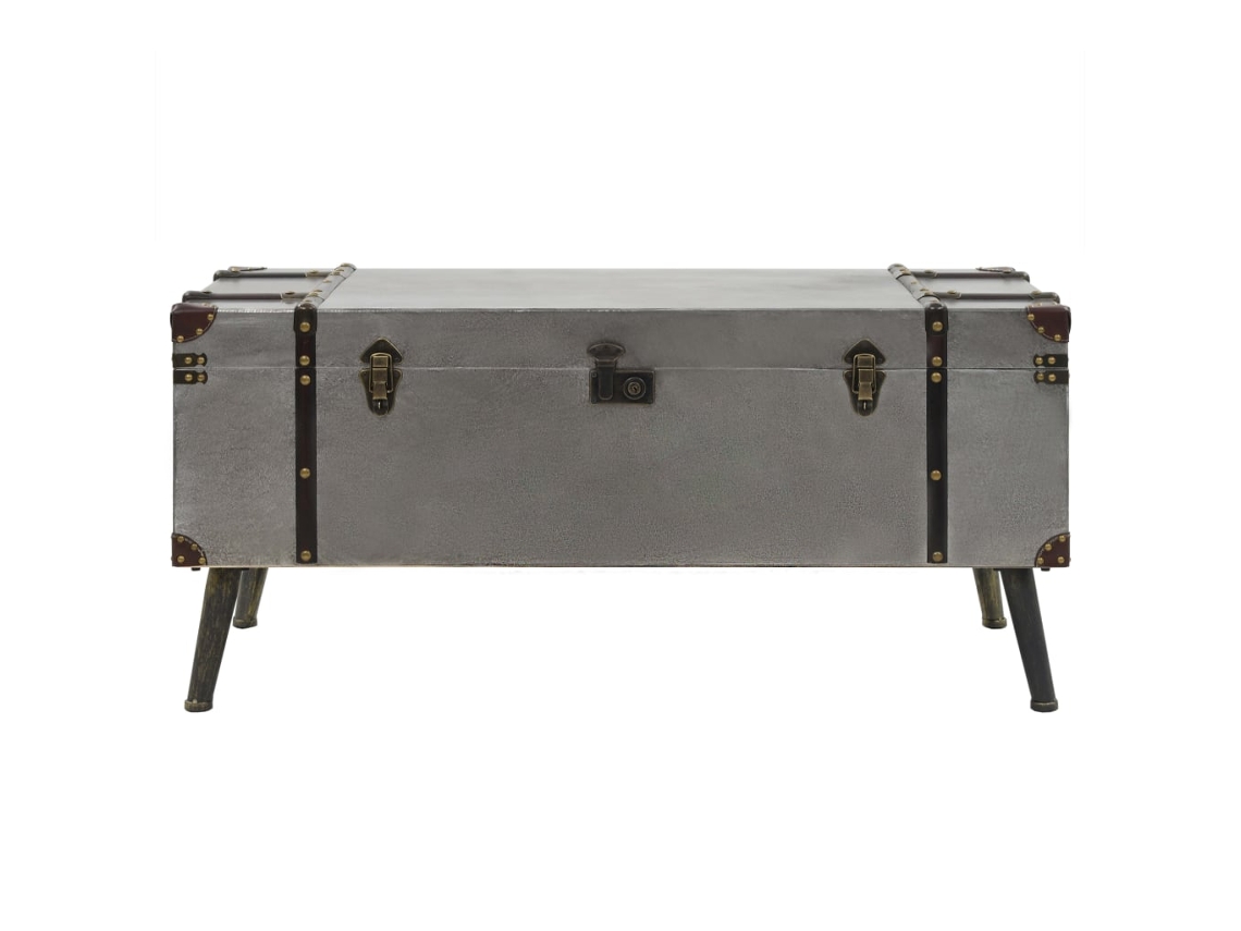 Mesa de centro em MDF e alumínio 102x51x47,5 cm MAISON EXCLUSIVE