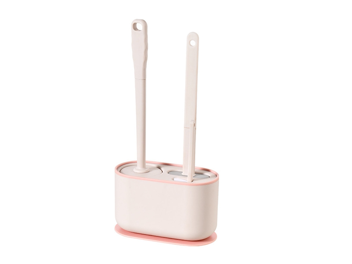 Escova Sanitária AQUAFORGE com Suporte e Cabo Longo Rosa Sakura