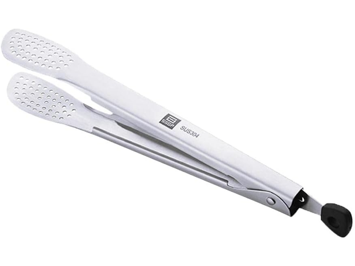 Pinça Para Churrasco Misppro – Resistente Cozinhar E Servir Alimentos 30, 5cm – Pinça De Aço Inoxidável Para Cozinha E