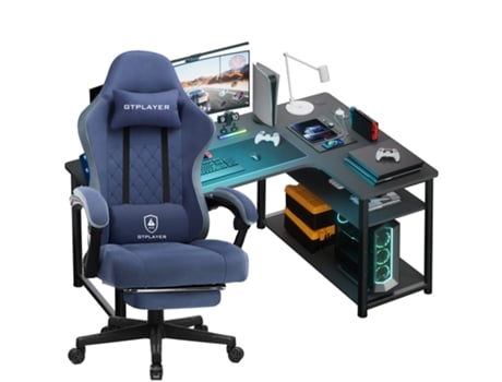 Conjunto De Cadeira Gamer Mesa Gamer Em Forma De L, Mesa Gamer E Cadeira Para Computador Gtplayercomhoma