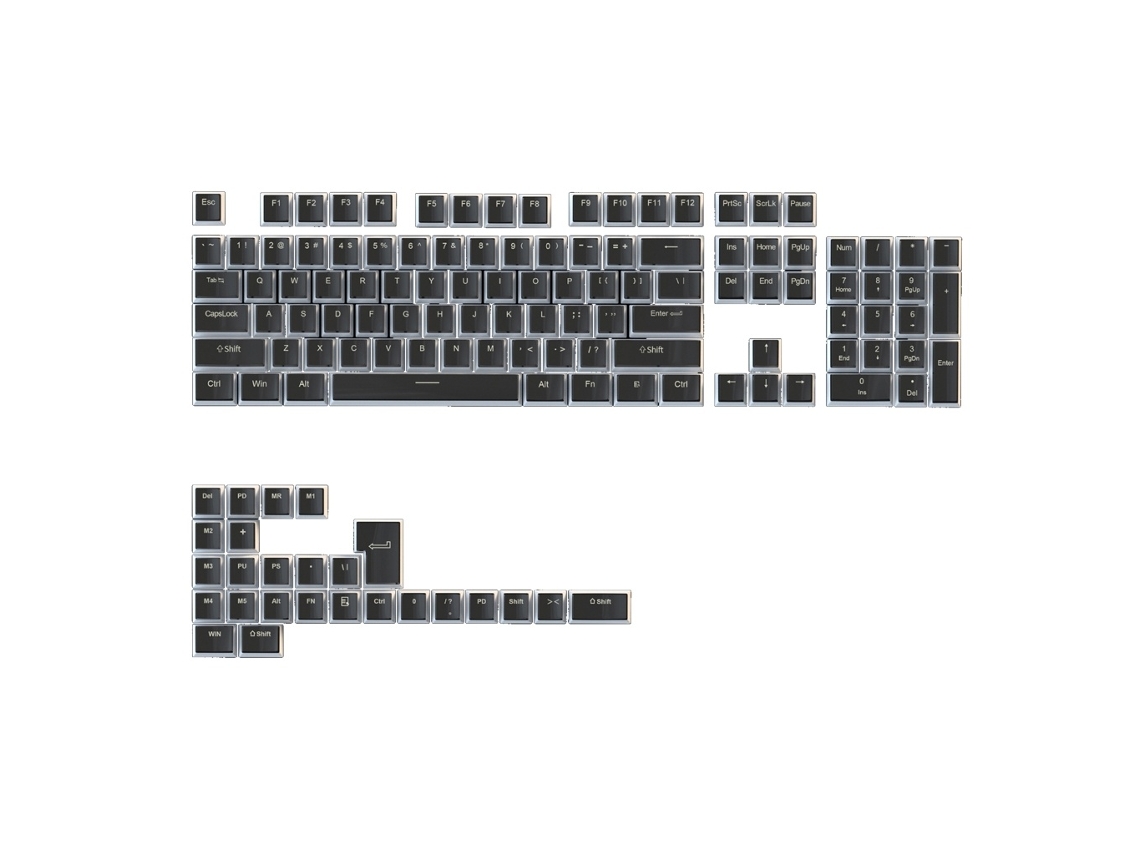 Lurelia Keycaps Dupla Injeção Retroiluminado Pudding Profile Pbt Perfil Oem 130 Teclas Para Teclado Mecânico