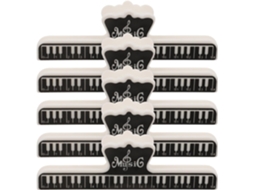 Suporte E Prendedores Genéricos Para Partituras, 5 Peças, Preto, Abs Resistente, Para Pianistas E Professores Em Ensaios